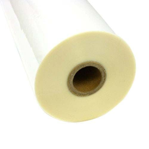 Close-up image of a roll of GBC 3.0 Mil Clear NAP II (1" Core) thermal laminating film.