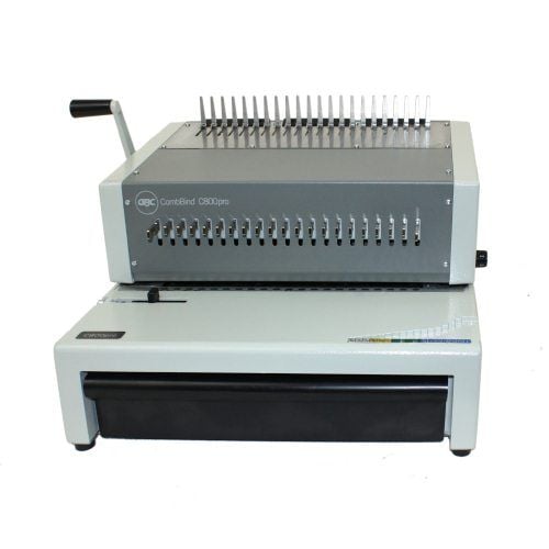 The GBC CombBind C800pro Electric Plastic Comb Binding Machine, showcasing its durable build and efficient binding capabilities, ideal for professional document binding task.