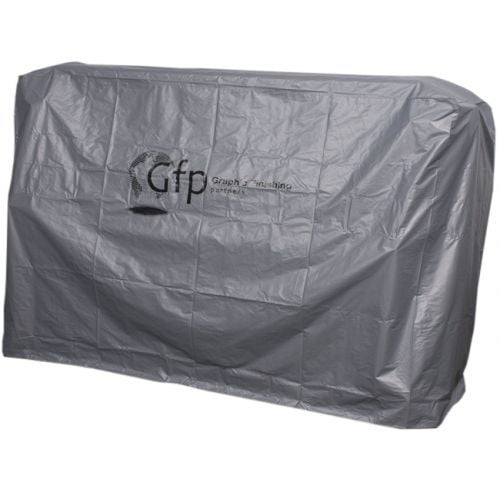 A Dust Cover for GFP 865DH Laminator, featuring a gray protective sheet with the GFP logo printed on the front.