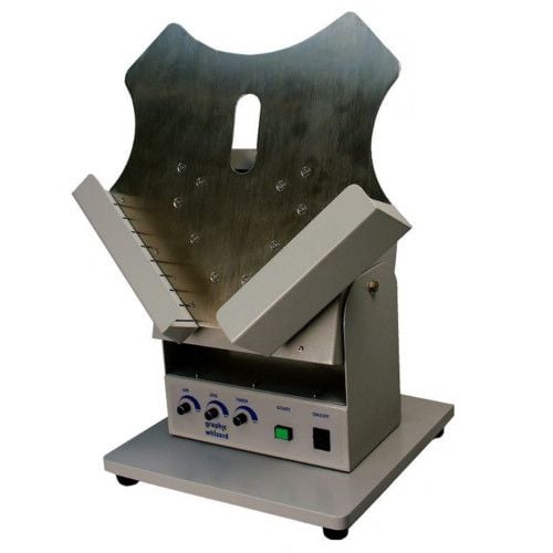 Graphic Whizard PT Air Digital Jogger machine with adjustable side panels and control knobs for paper handling and alignment.