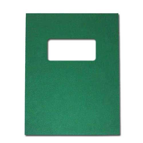 Green Leather Grain 8.5 Inch x 11 Inch Poly Covers With Windows (50 sets) Image 1