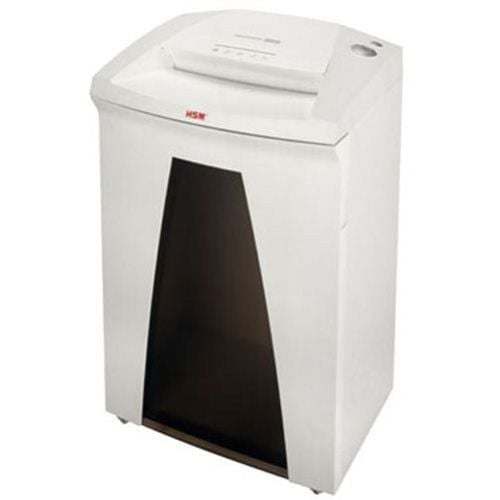 The HSM Securio B24s Level P-2 Strip Cut Office Shredder, designed for efficient and secure shredding in office environments.