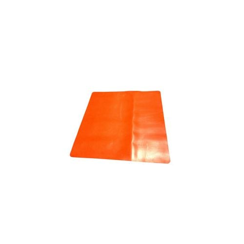 SealerSales Insulated Rubber Mat (11.5" x 11.5") for WT-250 and HWS Sealers, featuring a bright orange, smooth rectangular surface with subtle creases and a glossy finish.