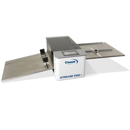Count iCrease Pro+ Plus Digital Creasing Machine, featuring a sleek design with extended trays for precise paper creasing and folding.
