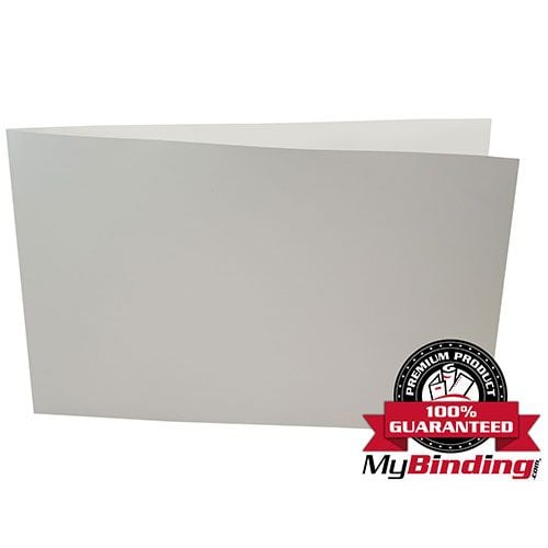 A plain white Laminating Pouch Carrier with a slightly folded appearance, featuring a "100% Guaranteed" seal and the MyBinding logo in the bottom right corner.
