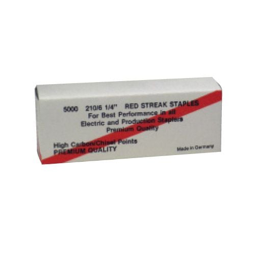 Lassco Wizer 5/16 Inch Red Streak Staples Case - W103-A Image 1