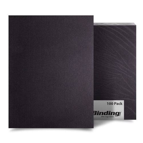 Black Linen 8.5" x 11" Letter Size Binding Covers in a 100-pack, perfect for adding a professional finish to documents.
