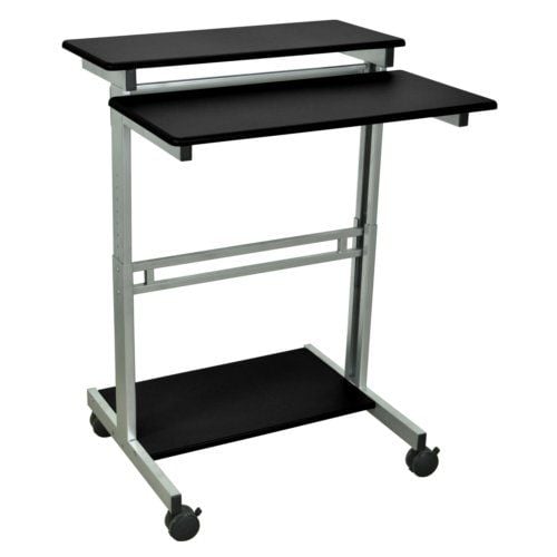 Luxor 31.5" Wide Black Stand Up Presentation Station Image 1