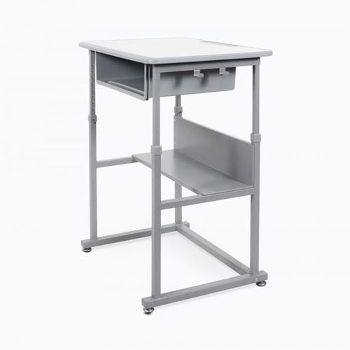 The Luxor Student Desk - Manual Adjustable Desk provides students with a customizable height option, making it easy to create a comfortable workspace.