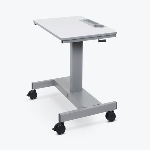 The Luxor Student Desk - Sit Stand Desk with Crank Handle offers easy height adjustments, allowing students to switch between sitting and standing with a simple turn of the handle.