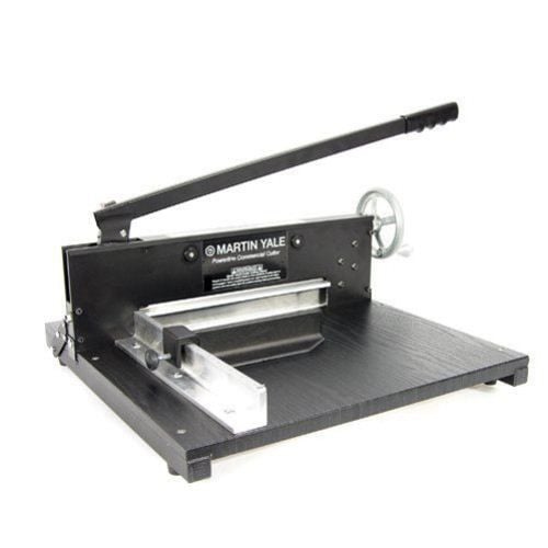 A Martin Yale 7000E 12" Commercial Stack Cutter, a heavy-duty paper cutter designed for precision cutting of large stacks of paper.