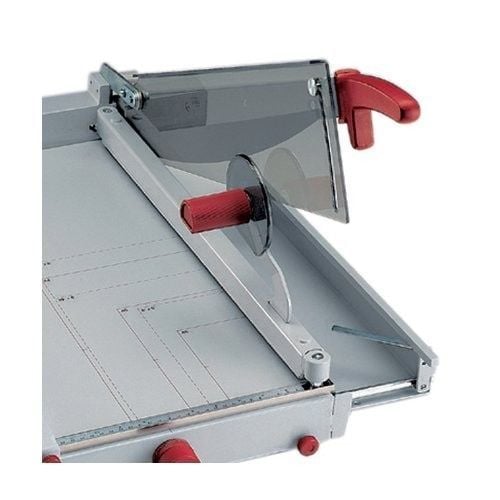 Close-up of the MBM Replacement Blade Kit for Kutrimmer 1058, showcasing the blade assembly and safety guard components in detail.