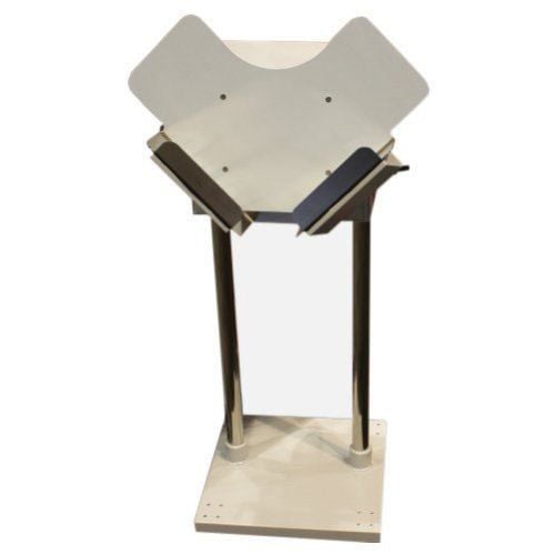 MBM AJ 700 Air-Feed Floor Model Jogger with dual metal columns and an angled platform for efficient paper alignment.