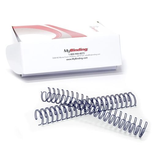 Navy 1 Inch 2:1 Pitch Twin Loop Wire - 50pk Image 1