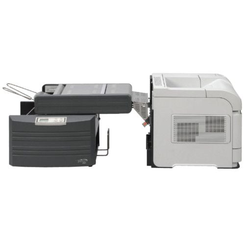 Paitec IM4500 Mid-Volume In-Line Pressure Sealer seamlessly integrated with a printer for efficient, high-speed document sealing.