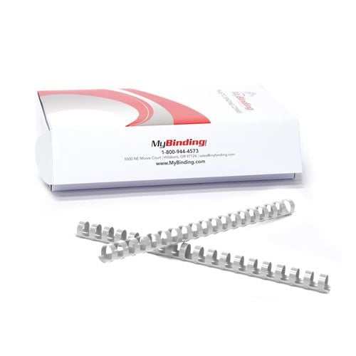 1 Inch Grey Plastic Binding Combs - 50pk Image 1