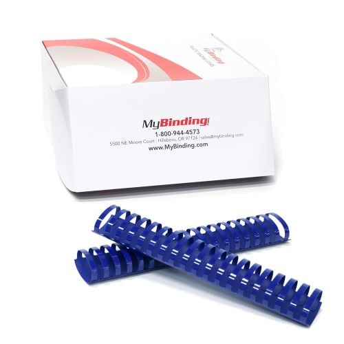 2 Inch Royal Blue Plastic Binding Combs - 50pk Image 1