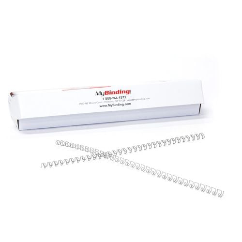 Silver 1/4" 3:1 Pitch Twin Loop Wire - 100pk Image - 1