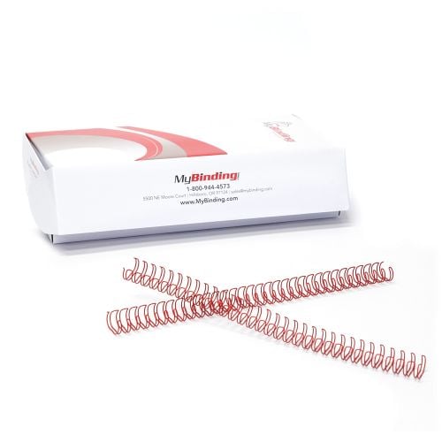 Red 7/16 Inch 3:1 Pitch Twin Loop Wire - 100pk Image 6