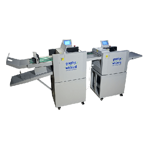 Graphic Whizard PT-335CKF Crease/Perf/Fold Machine used for efficient print finishing with creasing, perforating, and folding capabilities.