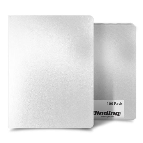 White 8.75 Inch x 11.25 Inch Regency Leatherette Covers - 100pk Image 1