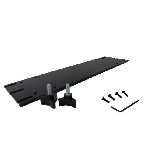 Rhin-O-Tuff Mounting Kit for OD Punches, featuring a black metal plate with bolts, screws, and an Allen wrench for easy assembly.