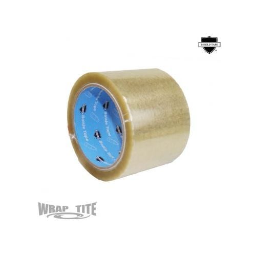 Wrap-Tite Recycled PET Bottle Clear Acrylic Carton Sealing Tape (72mm x 100m, 1.2 Mil) - 36 Rolls/Case Image 1