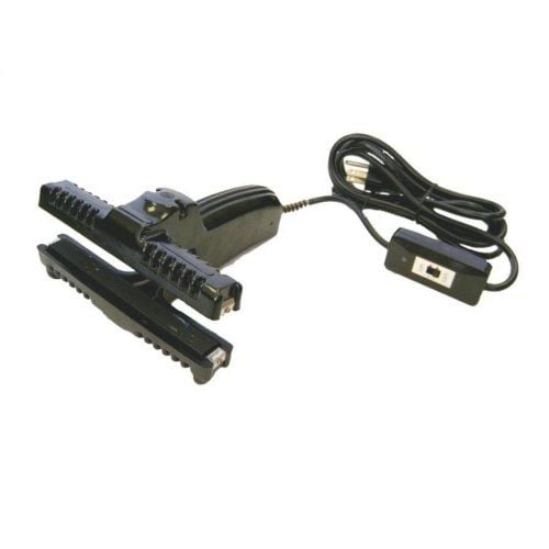 SealerSales KF-150CST Portable PTFE Coated 6" Direct Heat Sealer with 15mm Seal Width, featuring a compact black design with a control switch and power cord attached.