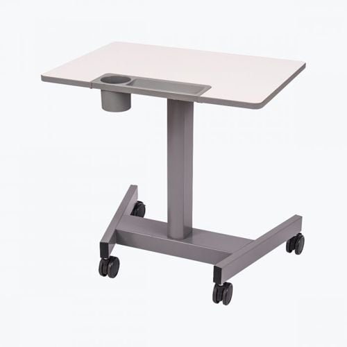 The Luxor Student Desk - Pneumatic Sit Stand Desk offers easy height adjustment, allowing students to switch between sitting and standing positions for a more dynamic learning experience.