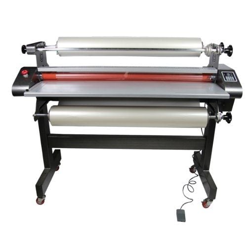 A Tamerica TCC-1200HC 45" Hot and Cold Laminator, a large-format laminating machine used for professional lamination projects.