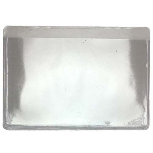 Clear Top Loading Business Card Size Adhesive Back Pockets designed for easy display and secure attachment.