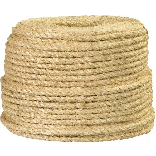 A large coil of Sisal Ropes in a natural beige color, featuring a rough, twisted fiber construction made from durable plant-based material, commonly used for agriculture, landscaping, and general utility applications.
