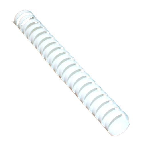 White 15 Ring Half Size Plastic Binding Combs for organizing and binding documents securely.