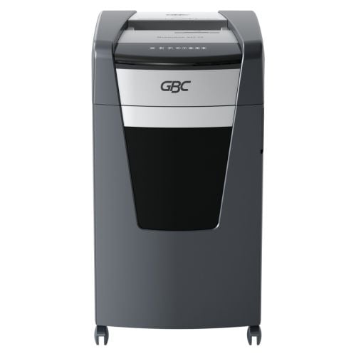 Front view of the GBC X22-23 Momentum 22-Sheet Level P-4 Micro-Cut Shredder, featuring a sleek design and high-capacity shredding performance.