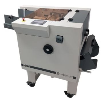 A James Burn EasyPunch Automatic Punching Machine, featuring a compact and modern design with a user-friendly control panel.