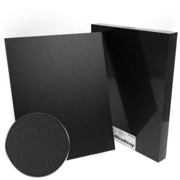 11" x 14" Grain Paper Binding Covers - 100pk  in black with a close-up of the textured surface.