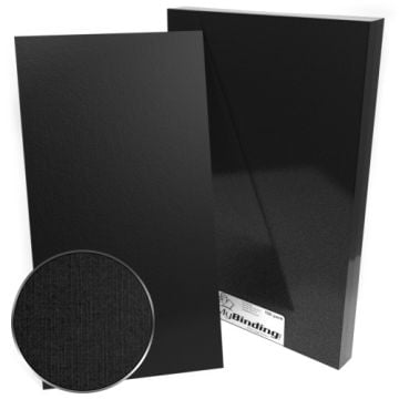 Black 11" x 17" Linen Binding Covers with a textured finish for professional document presentations.