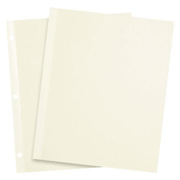 90lb 11" x 9" Ivory Reinforced Edge Paper Image 1