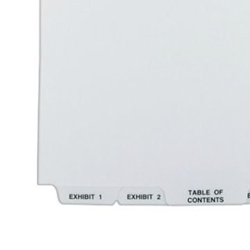 Avery Exhibit 1-25/TOC 14" x 8.5" Avery Style Collated Dividers featuring labeled tabs for organization and indexing.