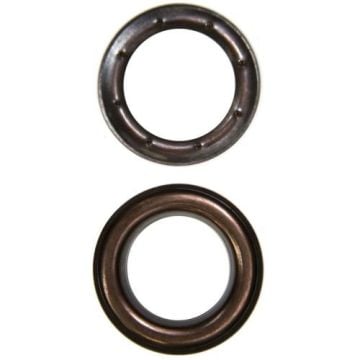 Two #12 (1-1/2") Copper Oxide Grommets shown from different angles.