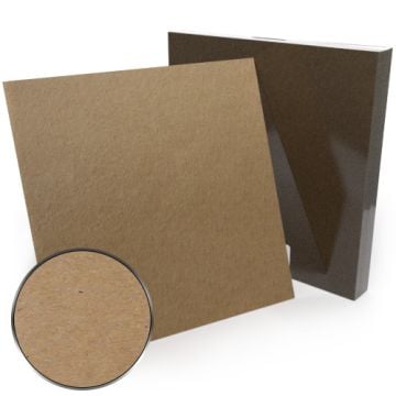 12" x 12" Chipboard Covers, showcasing a sturdy brown surface and thick material, ideal for crafting or bookbinding projects.