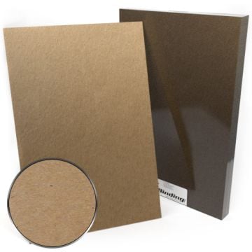 12" x 18" Chipboard Covers in brown, with a close-up view showing the texture of the material.