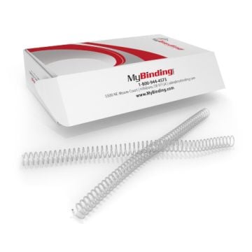 15mm Clear 4:1 Pitch Spiral Binding Coil - 100pk  Image 1