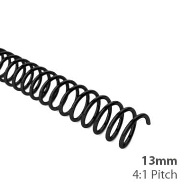 13mm 4:1 Pitch Spiral Binding Coil - 100pk