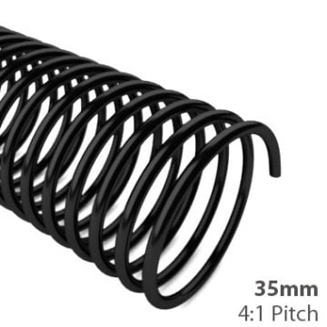 35mm 4:1 Pitch Spiral Binding Coil - 100pk