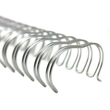 5/16 Inch Silver 2:1 Pitch Twin Loop Wire Binding Spines Image 1