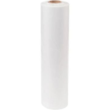 60" x 60" - 1.25 Clear Top Sheeting in a rolled format, featuring a transparent plastic construction designed for protective covering, wrapping, or moisture resistance in packaging applications.