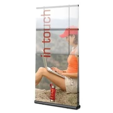 Black Retractable Single-Sided Banner Stand (36" Wide x Up to 96" High) - RY-1BK