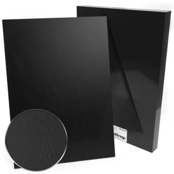 A3 Size Grain Paper Binding Covers - 100pk, featuring a textured black finish and sturdy material for document protection.