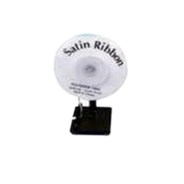 A compact Aamstamp ARS-2 Ribbon Guide featuring a white satin ribbon roll mounted on a black base.